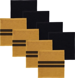 Set d'Accessoires de Cuisine DDDDD Basic & Baxter Ochre 4 Torchons Basic + 4 Torchons Baxter