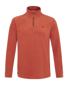 Skipully Protest Men PERFECTO 1/4 Zip Top Brick Orange