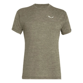 T-Shirt Salewa Puez Melange Dry M S/S Tee Herren Dark Olive Melange