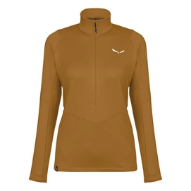 Vest Salewa Women Puez Polarlite W Half Zip Fleece Golden Brown