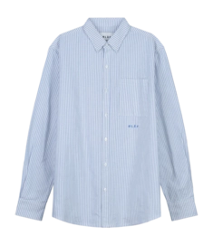 Shirt Olaf Hussein Men Oxford Stripe Off White/Navy