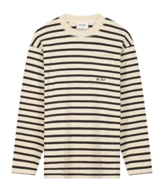 Sweatshirt Olaf Hussein Men Pocket Stripe Off White/Mulch