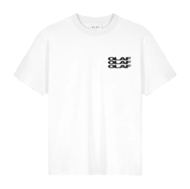 Tee Olaf Hussein Men Blur Logo Optical White