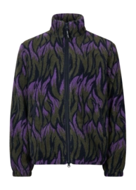 Fleece Samsoe Samsoe Men Rune Full Zip AOP Sunset Flame