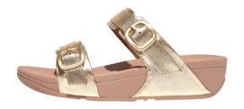 FitFlop Women Lulu Adjustable Slide Leather Platino