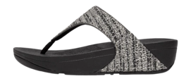 Tongs FitFlop Women Lulu Shimmerweave Toe-Post Black Mix