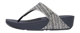 Tongs FitFlop Women Lulu Shimmerweave Toe-Post Midnight Navy Mix
