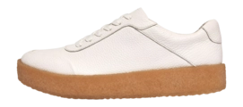 FitFlop Women Rally Tumbled-Leather Crepe Sneakers Urban White