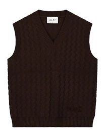 Cardigan Olaf Hussein Femme Wavy Knit Brown