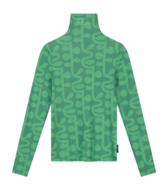 Mockneck Olaf Hussein Women Vine AOP Green