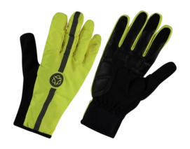 Fietshandschoen AGU Unisex Tech Rain Commuter Hi-vis Hivis Neon Yellow