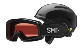 Skihelm Combo Skibril Smith Kids Glide Mips Rascal Black
