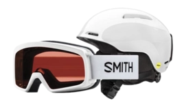 Skihelm Combo Skibril Smith Kids Glide Mips Rascal White