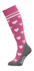 Skisok Barts Kids Skisock Hearts Pink