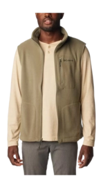 Body Warmer Columbia Men Fast Trek Fleece Stone Green