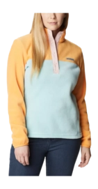 Jumper Columbia Women Benton Springs 1/2 Snap Pullover Aqua Haze Suns