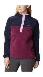 Trui Columbia Women Benton Springs 1/2 Snap Pullover Marionberry Dark Nocturnal Gumdrop
