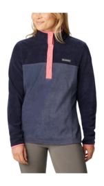 Trui Columbia Women Benton Springs 1/2 Snap Pullover Nocturnal Dark Nocturnal Camellia Rose