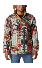 Trui Columbia Men Rugged Ridge II Sherpa 1/2 Snap Delta Pathways Print