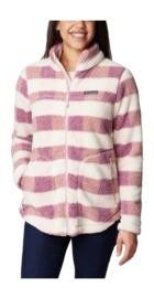 Zip Sweatshirt Columbia Women West Bend Full Zip Sweatshirt Dusty Pink Multi Check