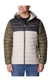 Jas Columbia Men Powder Lite Hooded Jacket Dark Stone Shark Stone Green