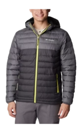 Jas Columbia Men Powder Lite Hooded Jacket Shark City Grey