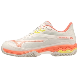 Chaussures de Tennis Mizuno Femme Wave Exceed Light 2 Snow White Fusion Coral Sulphur Spring