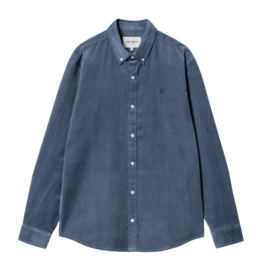 Shirt Carhartt WIP Unisex L/S Madison Fine Cord Shirt Hudson Blue / Black