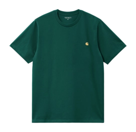 T-Shirt Carhartt WIP Unisexe S/S Chase T-shirt Chervil / Gold