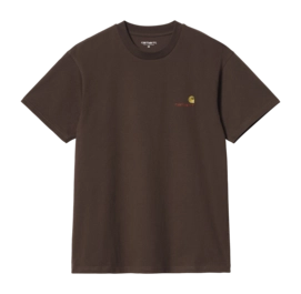 T-Shirt Carhartt WIP Unisexe S/S American Script Tabac