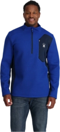 Ski Sweatshirt Spyder Men Bandit 1/2 Zip Electric Blue
