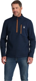Ski Sweatshirt Spyder Men Bandit 1/2 Zip True Navy
