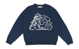 Pullover Taikan By Joshua Frogs Knit Unisex Navy