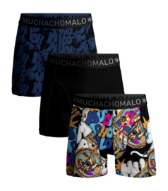 Boxershort Muchachomalo Men Shorts Adam Print Print Black (3-Pack)