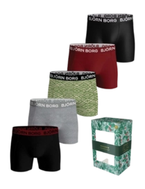 Boxer Shorts Björn Borg Men Cotton Stretch + Performance Multi-coloured Multipack 2 (5-pack)