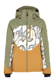 Veste de Ski O'Neill Femme Carbonite Deep Lichen Green Colour Block