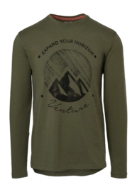 Fietsshirt AGU Unisex Casual Performer Long Sleeve Venture Army Green