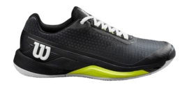 Chaussures de Tennis Wilson Men Rush Pro 4.0 Clay Black White Safety Yellow