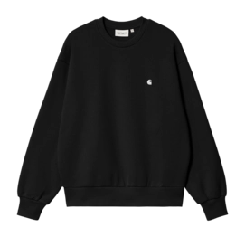 Sweatshirt Carhartt WIP Casey Damen Black / Silver