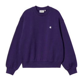 Sweatshirt Carhartt WIP Casey Damen Tyrian / Silver