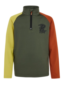 Protest Pull de Ski Garçon Prtvalki Jr 1/4 Zip Top Thyme