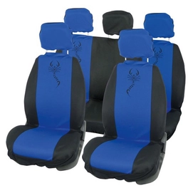 Stoelhoesset Carpoint Scorpion Blauw Zwart (9-delig)