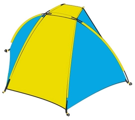 Tente de Plage Abbey Jaune Bleu