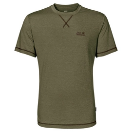 T-Shirt Jack Wolfskin Crosstrail T Homme Burnt Olive