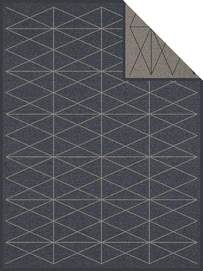 Plaid Bugatti Jacquard Decke Antraciet