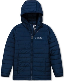 Jacke Columbia Powder Lite Hooded Collegiate Navy Kinder