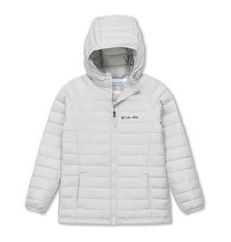 Jacke Columbia Powder Lite Hooded Silver Grey Mädchen