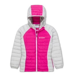 Veste Columbia Girls Powder Lite Hooded Pink Ice Silve