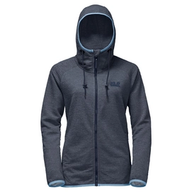 Fleecejacke Jack Wolfskin Tongari Hooded Jacket Mitternachtsblau Damen