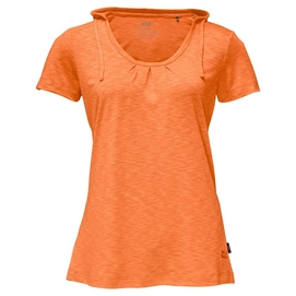 T-Shirt Jack Wolfskin Travel Hoody T Femme Papaya
